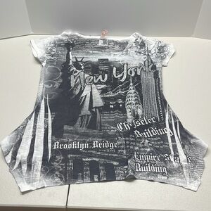 Idea New York Rhinestone Short Sleeve T-shirt